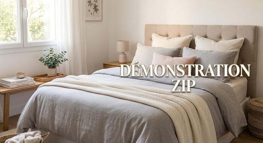 Démonstration du système de fermeture zip